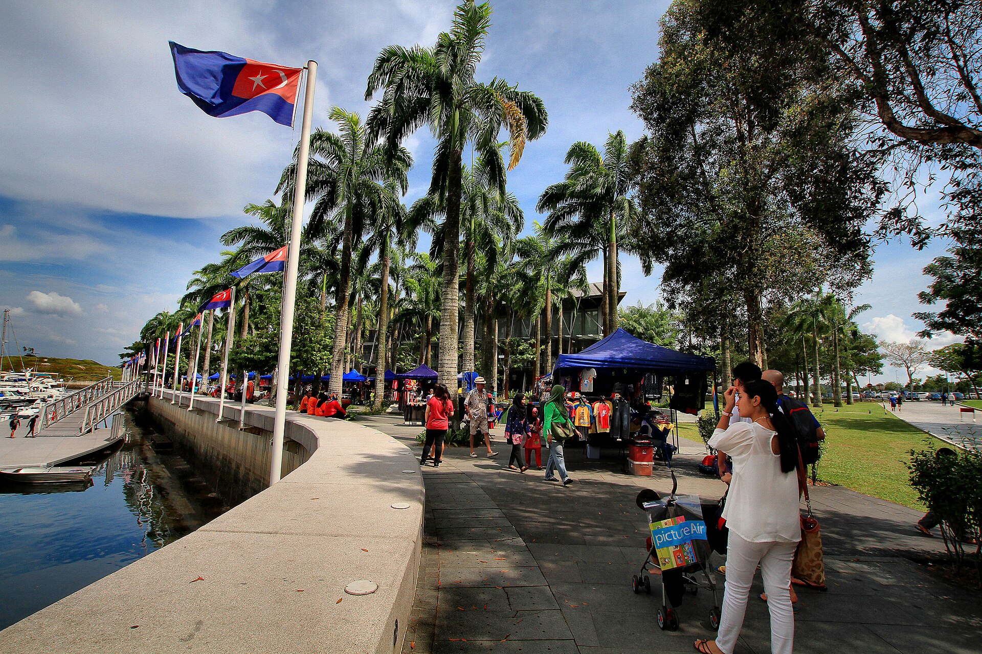 Puteri Harbour waterfront in Johor Malaysia for family hotel and marina transfers